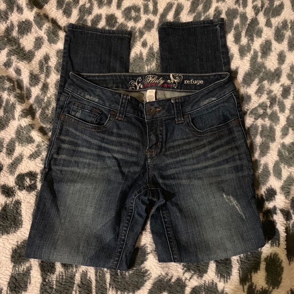refuge Denim - Dark Wash Ripped Refuge Jeans